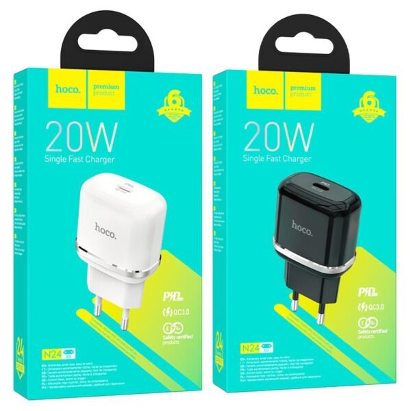Hoco Wall charger “N24 Victorious” PD20W EU set with cable