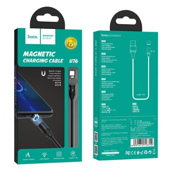 Hoco Cable USB to ( Micro - Type-C - Lightning ) “U76 Fresh” for charging