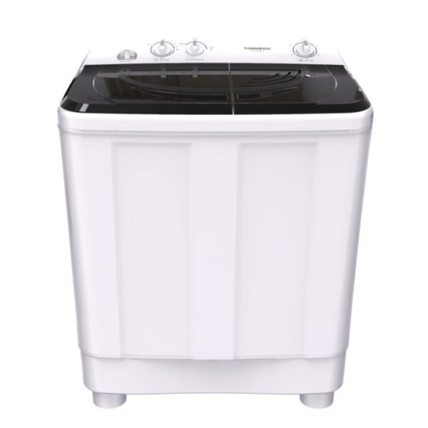 TORNADO Washing Machine Half Automatic 10 Kg, 2 Motors, White x Black TWH-Z10DNE-W(BK)