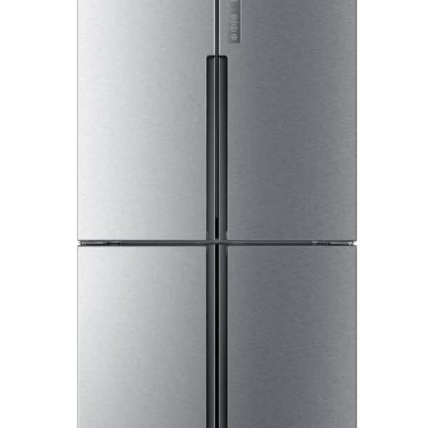 Haier 4 Doors Refrigerator (Bottom freezer) -Humidity & Dry zone - TWIN-Inverter - ABT Filter - Super Cool & Super Frez - 502 L- Silver Metal Door, HRF-530TDPD