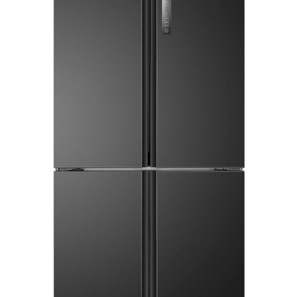 Haier 4 doors refrigerator (bottom freezer) - No frost - Black glass color - 550 liter - inverter