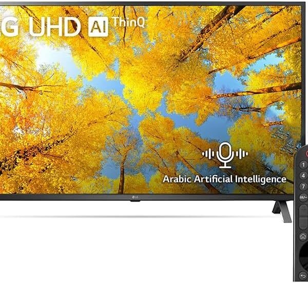 LG UHD 4K TV 55 Inch UQ7500 Series, Cinema Screen Design 4K Active HDR WebOS Smart AI ThinQ - 55UQ75006L, Bluetooth, Wi-Fi, Ethernet, HDMI, NFC
