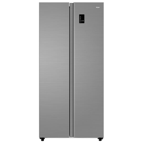 Haier Side By Side Refrigerator (2 Doors) - No Frost - Silver - 490 Liter - inverter
