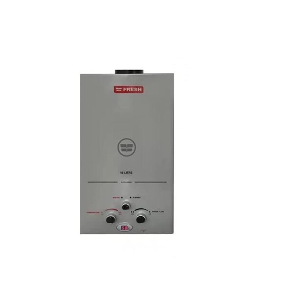 Fresh Gas Water Heater 10 Liter Stainless Steel With Adaptor F 10L-10978 Item 4455