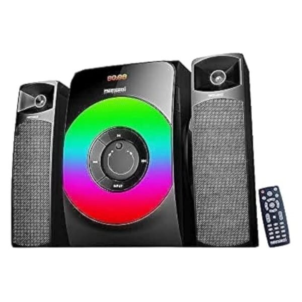 Mediatech MT-5619 Speaker and Subwoofer, 3 Pieces - Black, Bluetooth