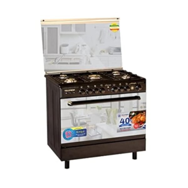 Telemisr Ellite Gas Cooker Model no.900 Colored Black Cooker 90 * 60 cm