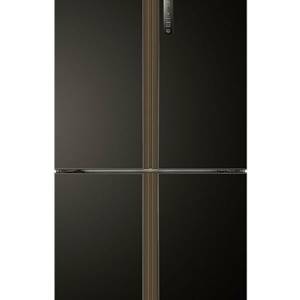 Haier 4 Doors Refrigerator (Bottom freezer) -Humidity & Dry zone - TWIN-Inverter - ABT Filter - Super Cool & Super Frez - 502 L - Black Glass Color, HRF-530TDBG