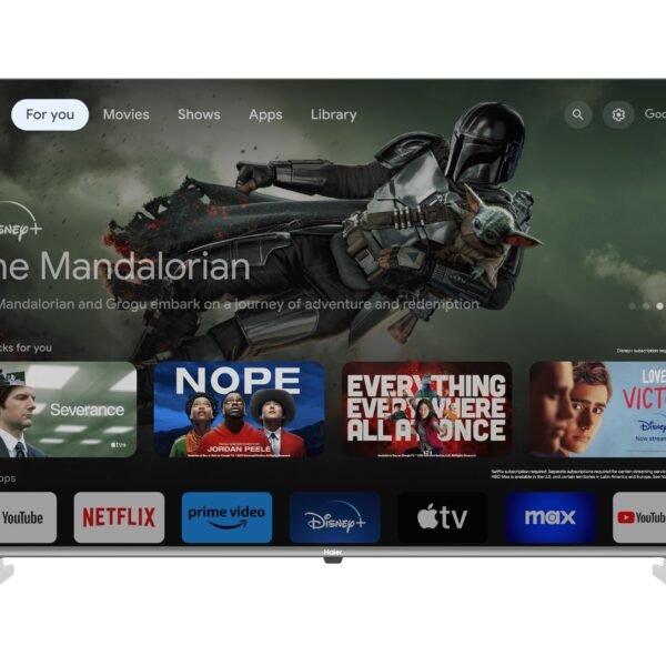 Haier 65 Inch TV - OS Google TV - 4K HDR10 - Dolby Audio - 2+32G - DBX TV - HDMI 2.1 VRR ALLM - Bluetooth 5.1 - Chromecast built-in -voice control -H65K80EU -Model 2024