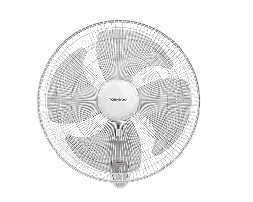 TORNADO Wall Fan 18 Inch 4 Blades Remote White EPS-18RW