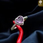 Hearted shape Amethyst ring