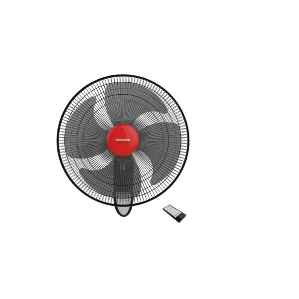 TORNADO Wall Fan 16 Inch 4 Blades Remote Black EPS-16R