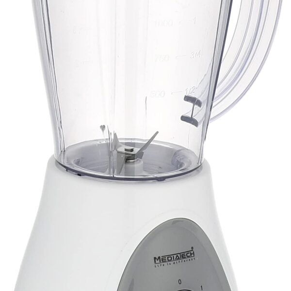 media-tech blender mt-b16, 400watt, 1.5l, 2 grinders, sharp stainless steel blades gray