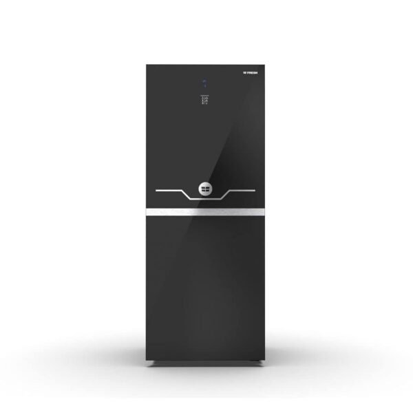 Fresh Modena Glass Upright Freezer, 255 Liter, 7 Drawers, Black - Fnu-Mt300Gbh