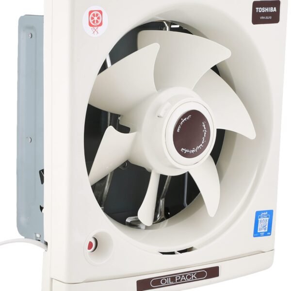 TOSHIBA Kitchen Ventilating Fan 20 x 20 cm, Oil Drawer, Creamy VRH20J10C