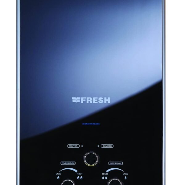 Fresh Gas Water Heater 10 liter Crystal - Black/with Adapter