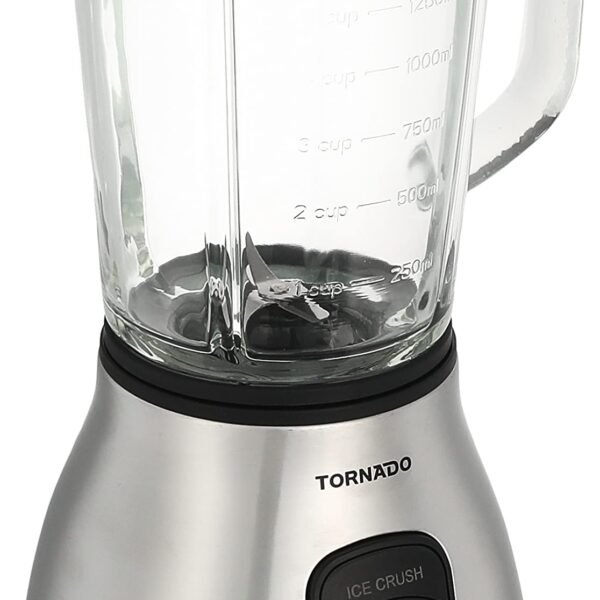 TORNADO Electric Blender 800 Watt 1.75 Liter 5 Speeds Silver BL-800T